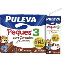 Leche con cereal-cacao PULEVA Peques 3